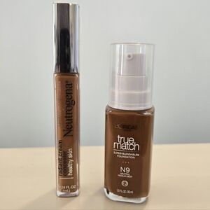 Neutrogena Radiant Concealer + L'Oreal True Match Foundation, Medium Deep, NEW